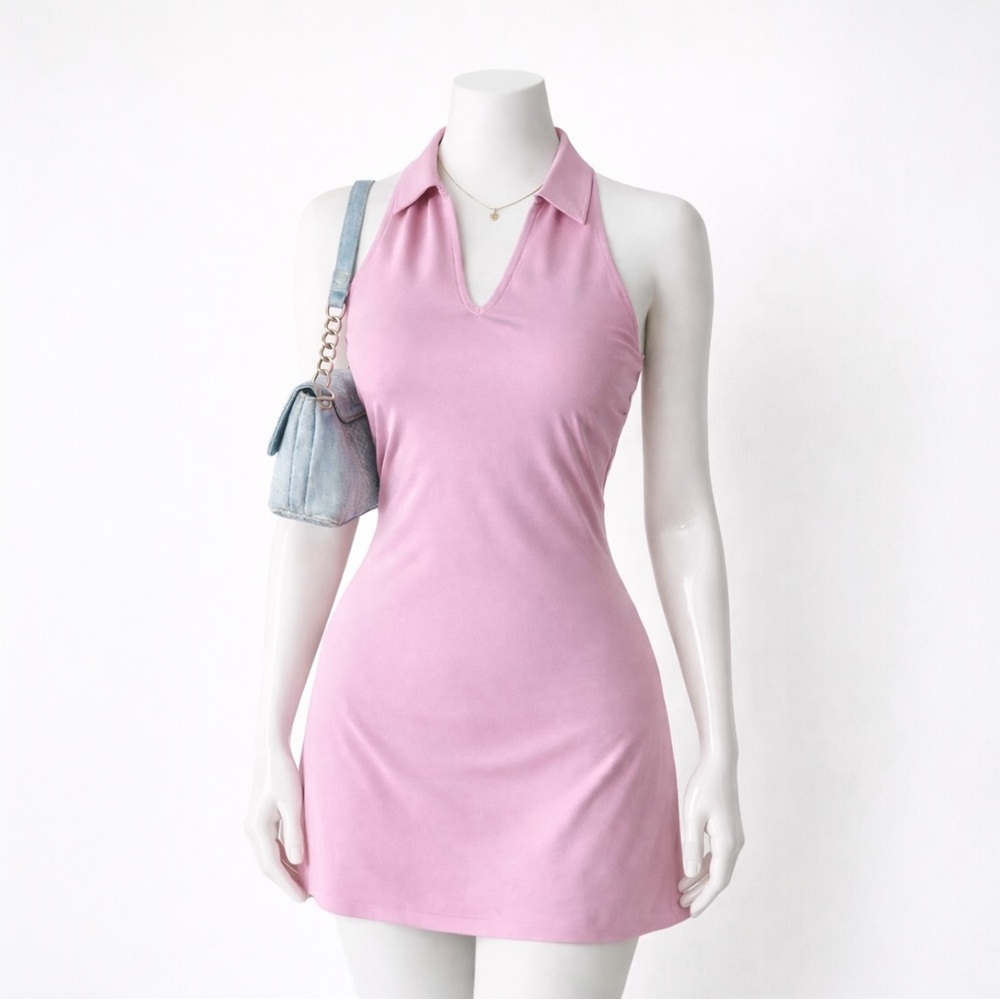 NWT Abercrombie & Fitch Women’s Traveler Polo Mini Dress - Picture 2 of 7